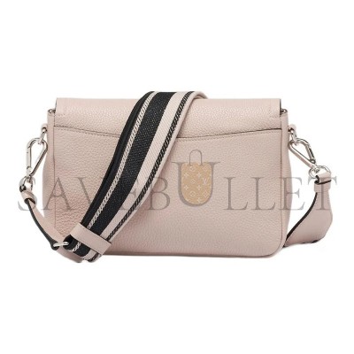 PRADA LEATHER SHOULDER BAG IN NUDE 1BD314 (23*15.5*9cm) 